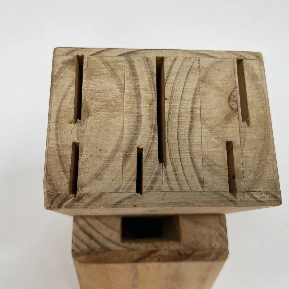 Wooden‎ Knife Block 7 Slots 4 1/8